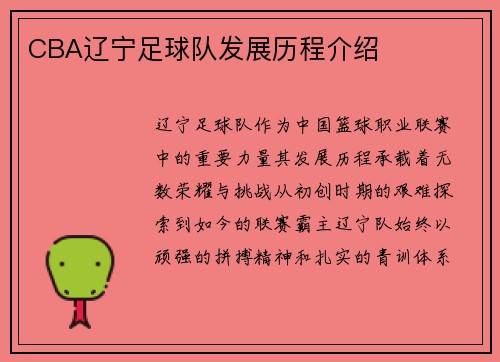 CBA辽宁足球队发展历程介绍
